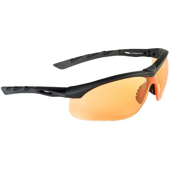 Swiss Eye Lancer Sunglasses - Orange Lens / Black Rubber Frame