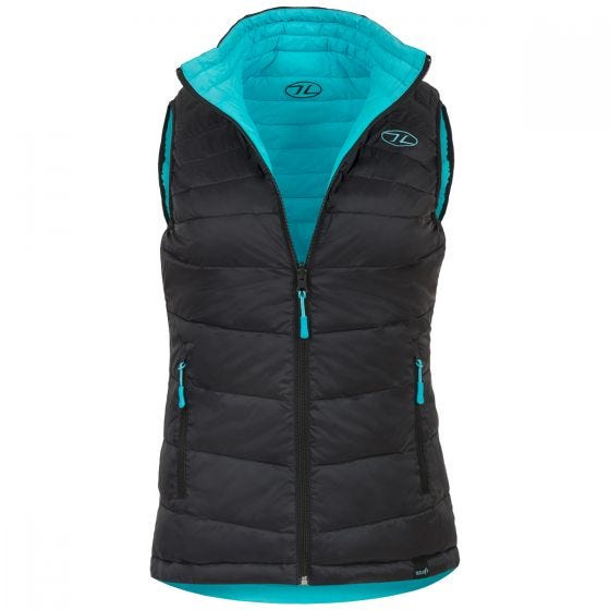 Highlander Womens Reversible Gilet Black/Turquoise