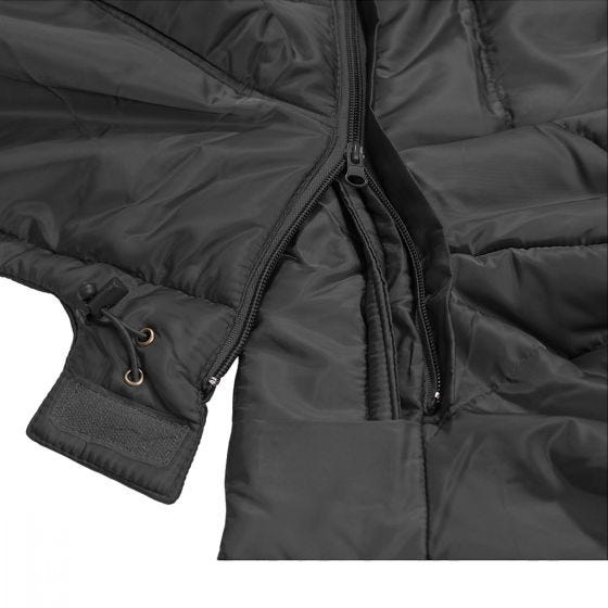 MFH Lined Vest with a Detachable Hood Black