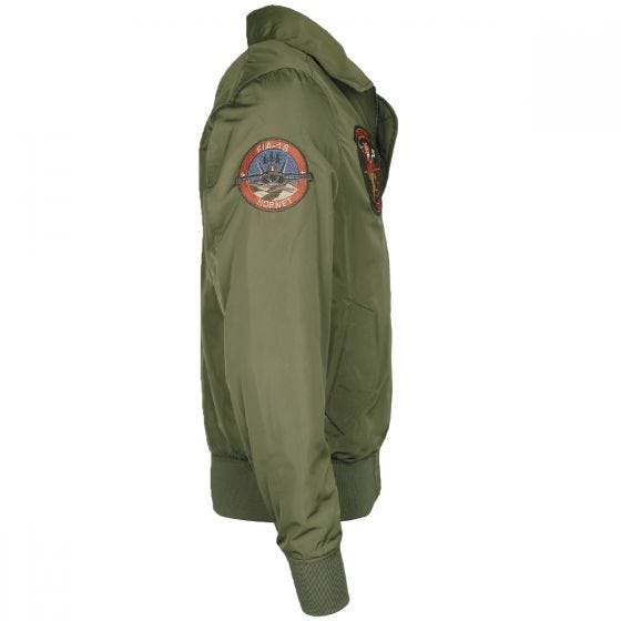 Mil-Tec Top Gun Flight Jacket Hornet Olive Drab