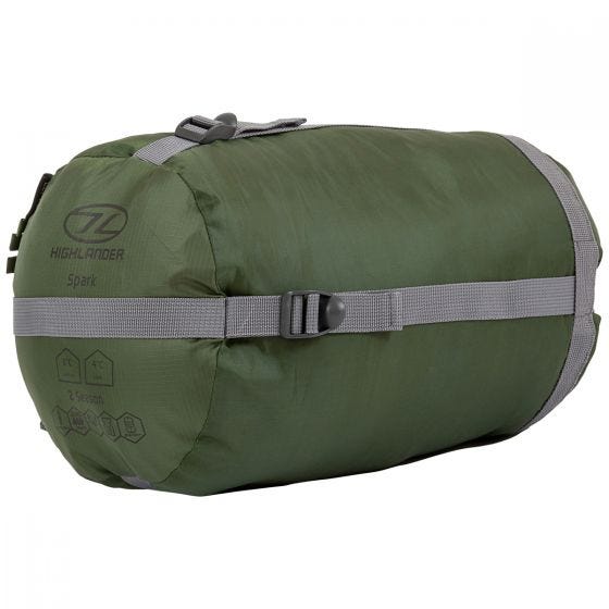 Highlander Phoenix Spark 150 Mummy Sleeping Bag Olive Green