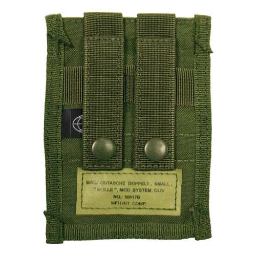 MFH Double 9mm Magazine Pouch Small MOLLE Olive