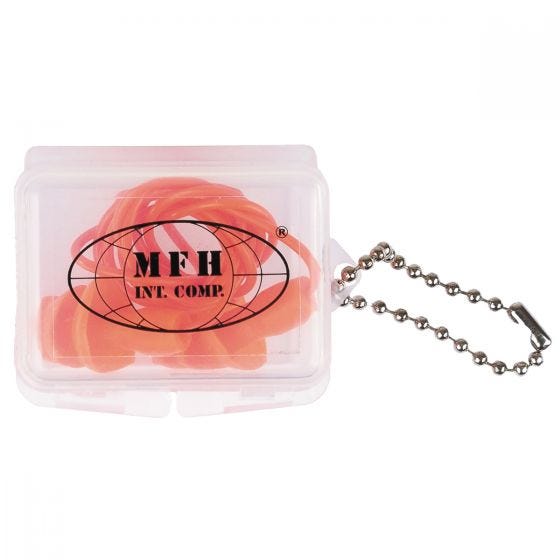 MFH Ear Plugs with Case Orange