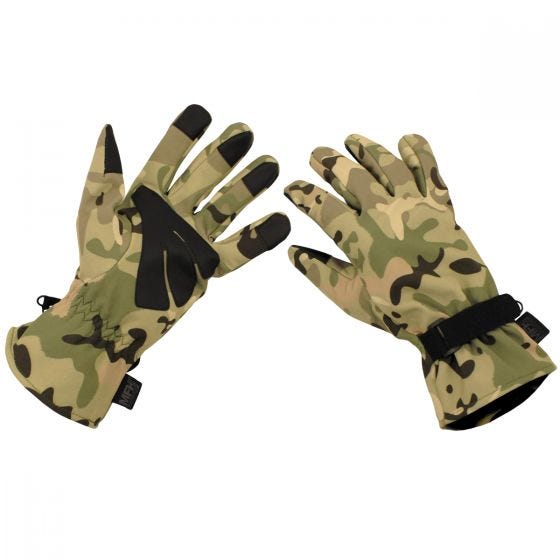 MFH Softshell Gloves Operation Camo