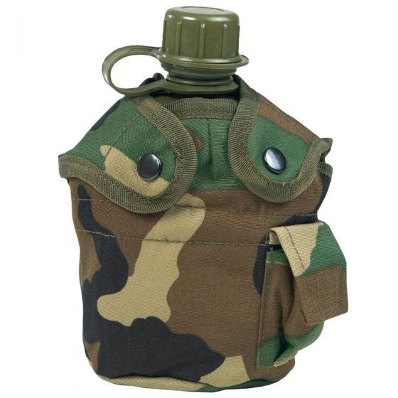 Mil-Tec US Style Canteen and Cup Woodland