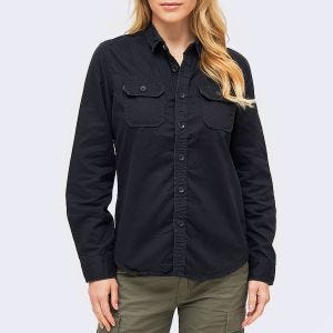 Brandit Ladies Vintage Shirt Longsleeve Black