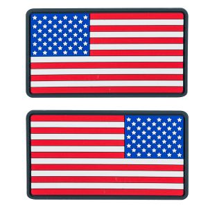 Helikon Large USA Flag PVC Patch (Pack of 2) True Colours