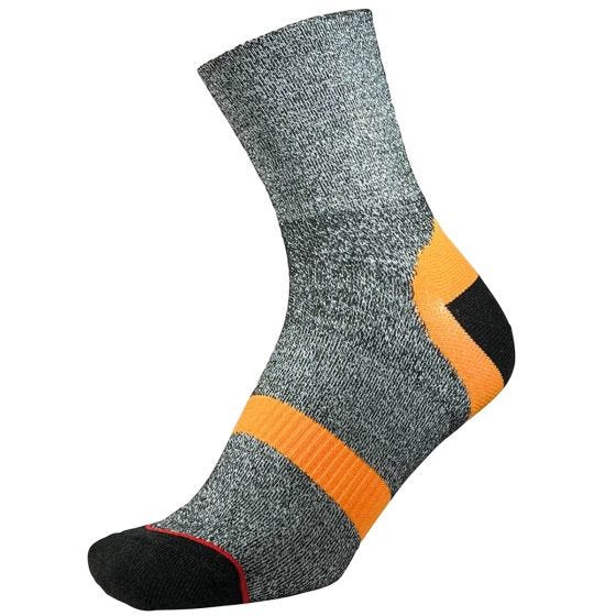1000 Mile Approach Reprave Double Layer Socks Charcoal Marl/Orange