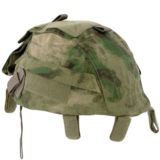 MFH Helmet Cover with Pockets Resizable HDT Camo Green