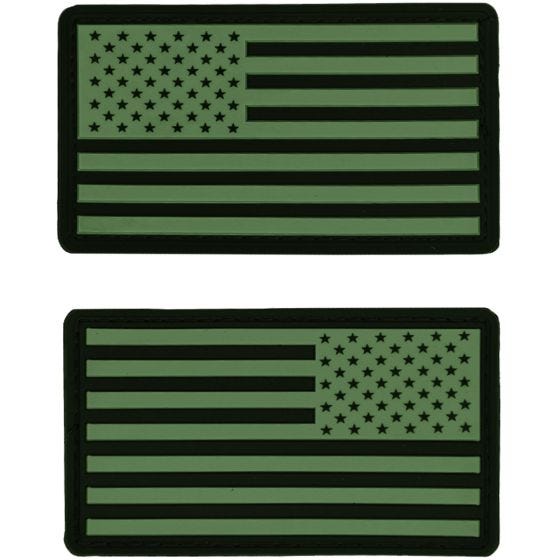 Mil-Tec USA Flag Patch (Pack of 2) Olive