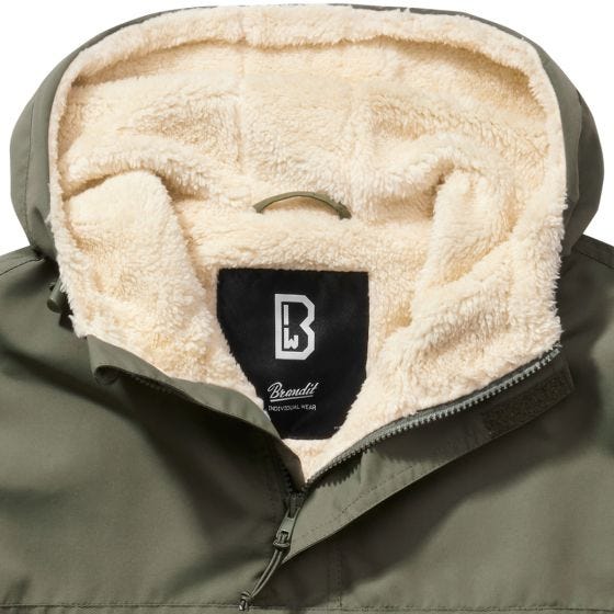 Brandit Windbreaker Sherpa Jacket Olive