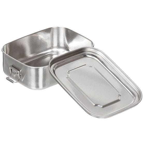 Fox Outdoor Stainless Steel Lunchbox 18x14x6.5cm