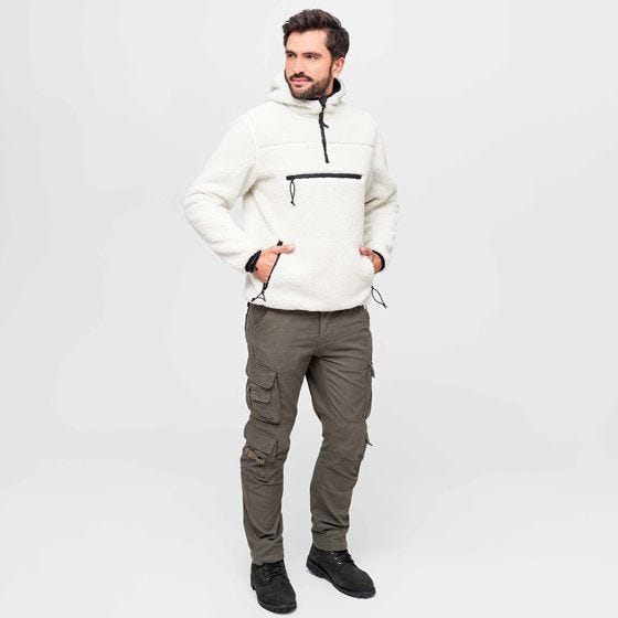 Brandit Teddyfleece Worker Pullover White
