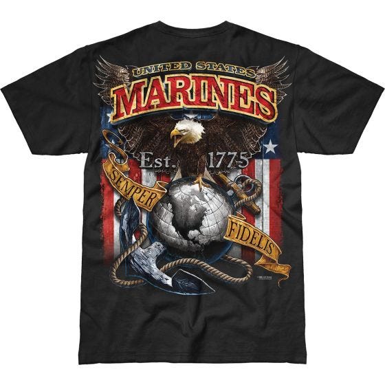 7.62 Design USMC Fighting Eagle Battlespace T-Shirt Black