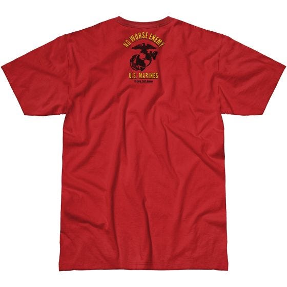 7.62 Design USMC No Worse Enemy Battlespace T-Shirt Scarlet Heather