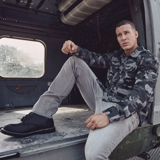 Brandit Vintage Shirt Long Sleeve Grey Camo