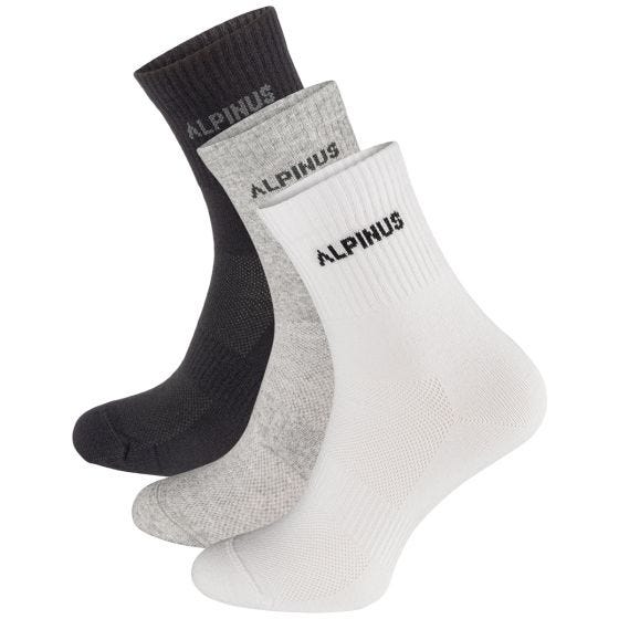 Alpinus Alpamayo 3-Pack Socks Black-Grey-White