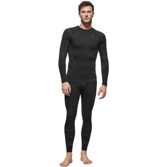 Alpinus Men's Outdoor IDRE Thermoactive Base Layer Set Black