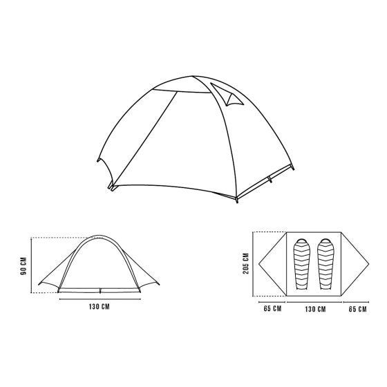 Alpinus VELEBIT 2 ALU Tent Green