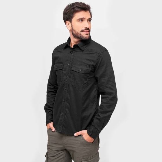 Brandit Flannel Shirt Black