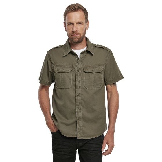 Brandit Vintage Shirt Short Sleeve Olive