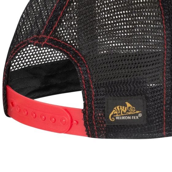 Helikon Shooting Time Trucker Cap Cotton Dirty Washed Black / Dirty Washed Red C