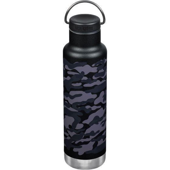 Klean Kanteen 592ml Classic Vacuum Insulated Bottle Loop Cap Black Camo