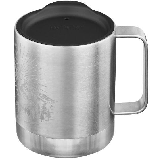 Klean Kanteen 355ml Insulated Camp Mug w/Tumbler Lid Mountain-Brushed Stainless