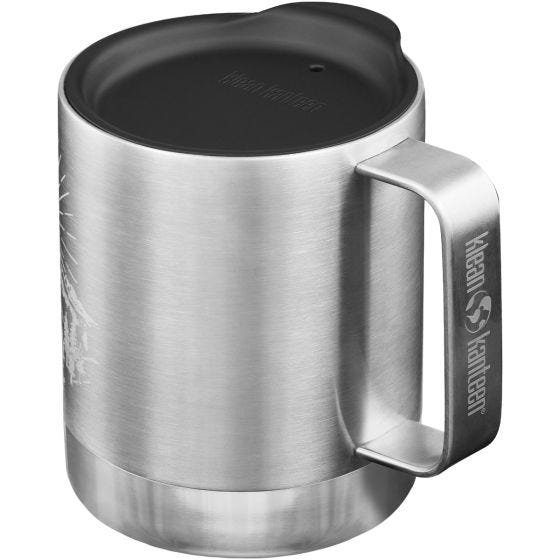 Klean Kanteen 355ml Insulated Camp Mug w/Tumbler Lid Mountain-Brushed Stainless