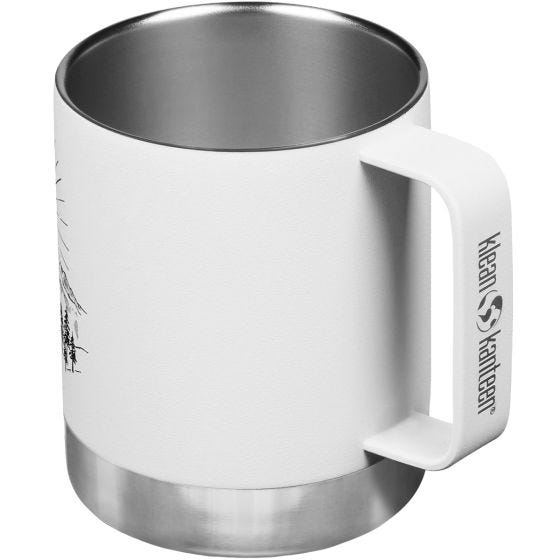 Klean Kanteen 355ml Insulated Camp Mug w/Tumbler Lid Mountain-Matte White