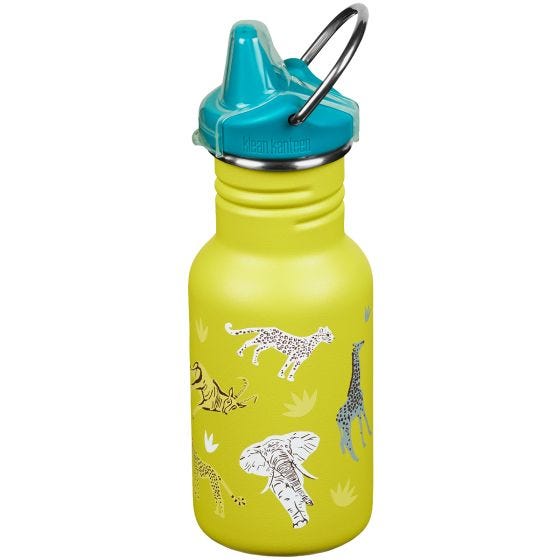 Klean Kanteen Kid Kanteen 355ml Bottle Sippy Cap Safari