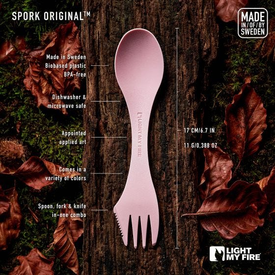 Light My Fire Spork Original Bio Hazy Blue