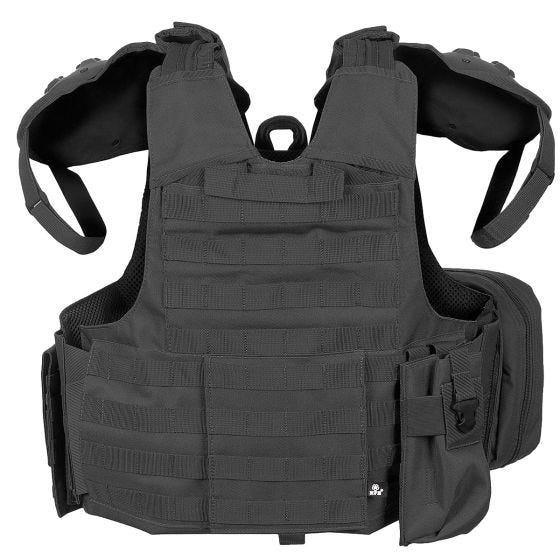 MFH Combat Vest with Quick Release Black