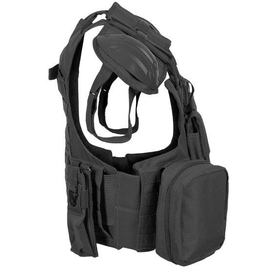 MFH Combat Vest with Quick Release Black