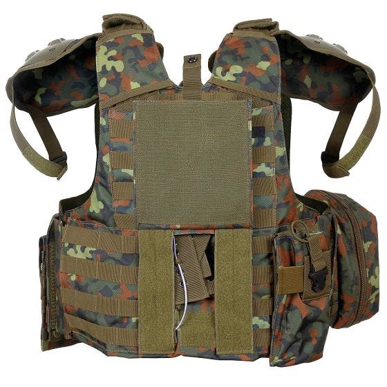 MFH Combat Vest with Quick Release Flecktarn