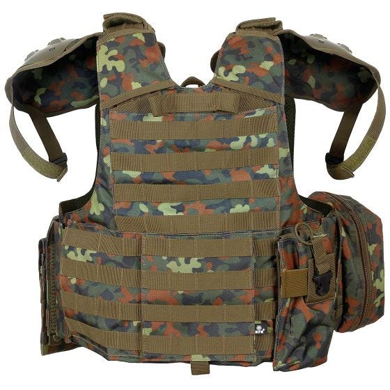 MFH Combat Vest with Quick Release Flecktarn