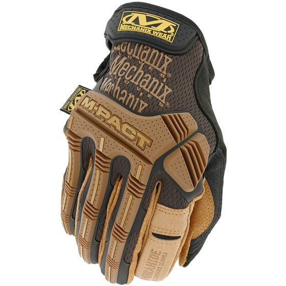Mechanix Wear M-Pact Leather Gloves Brown