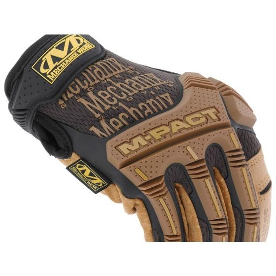 Mechanix Wear M-Pact Leather Gloves Brown