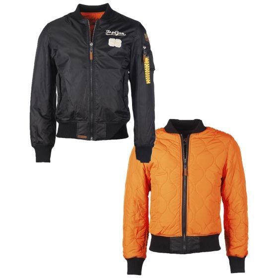 Mil-Tec Top Gun Flight Jacket Tomcat Black