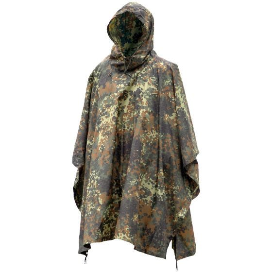 Waterproof Poncho Ripstop Flecktarn