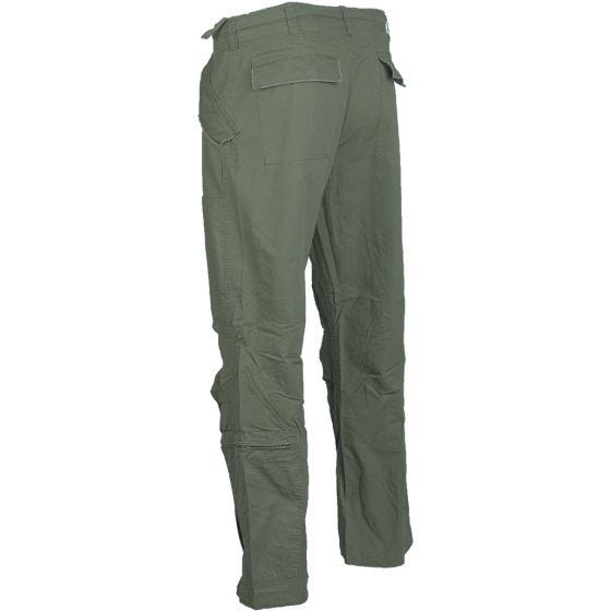 Mil-Tec Pilot Trousers Poplin Cotton Prewashed Olive