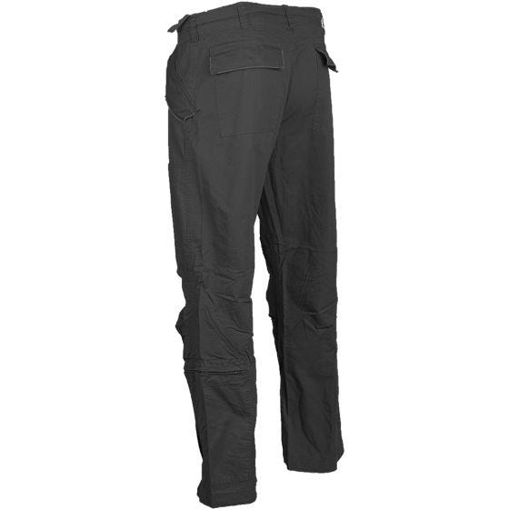 Mil-Tec Pilot Trousers Poplin Cotton Prewashed Black