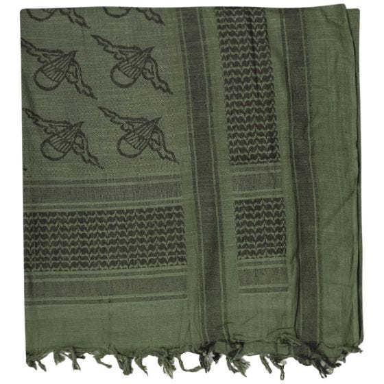 Mil-Tec Shemagh Scarf Paratrooper Olive / Black