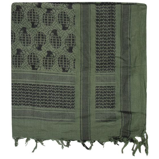 Mil-Tec Shemagh Scarf Pineapple Olive / Black