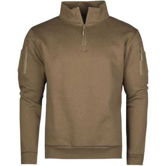 Mil-Tec Tactical Sweatshirt with Zipper Dark Coyote