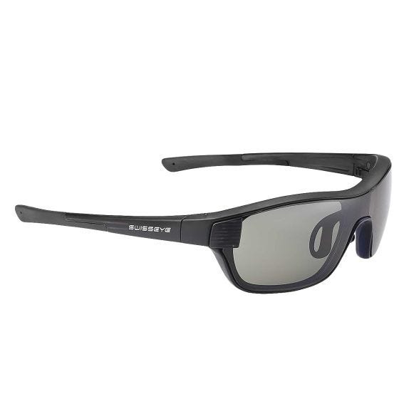 Swiss Eye M-Cover S Sunglasses Smoke + Orange + Clear Lens / Black Matt Stripped Frame