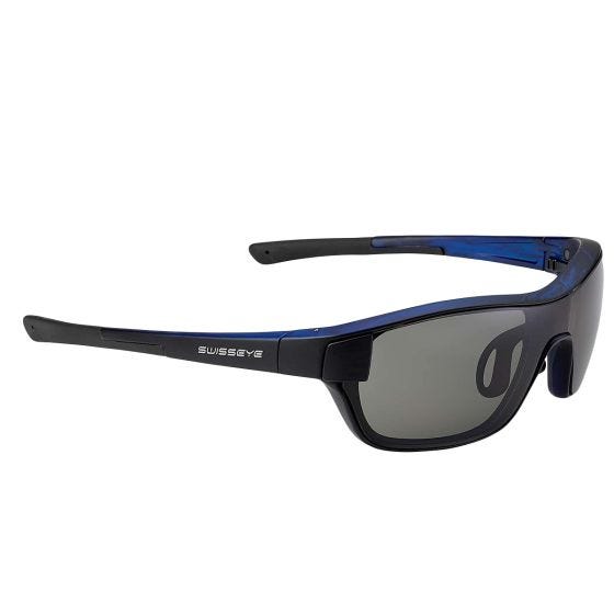 Swiss Eye M-Cover S Sunglasses Smoke + Orange + Clear Lens / Burnished Blue Frame