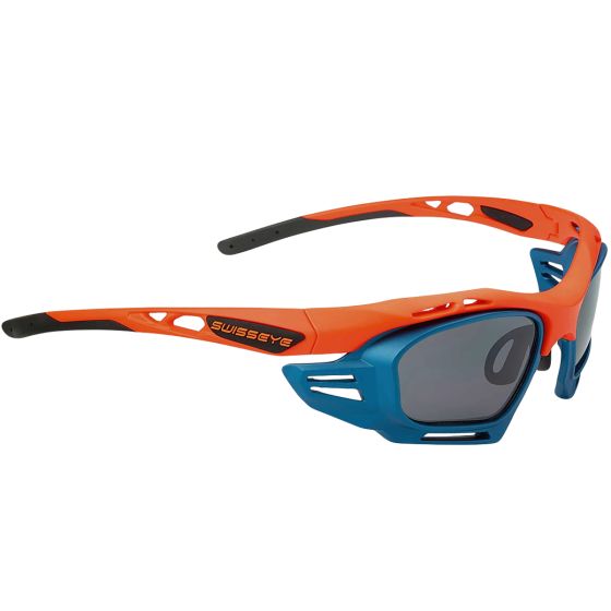 Swiss Eye M-Cover 6C Sunglasses Blue/Smoke / Spare Orange Lenses / Orange Matt/Black Frame