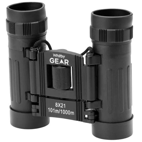 Whitby Gear Compact Binoculars 8x21 Black