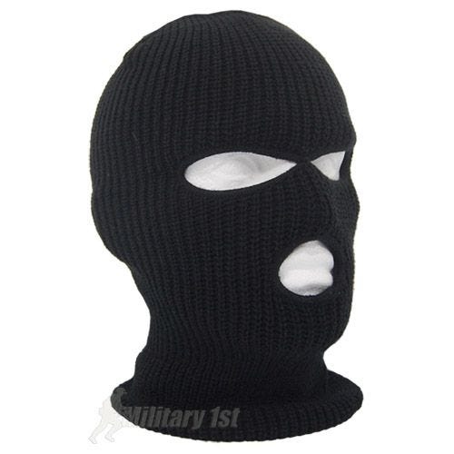 MFH 3 Hole Balaclava Acrylic Black